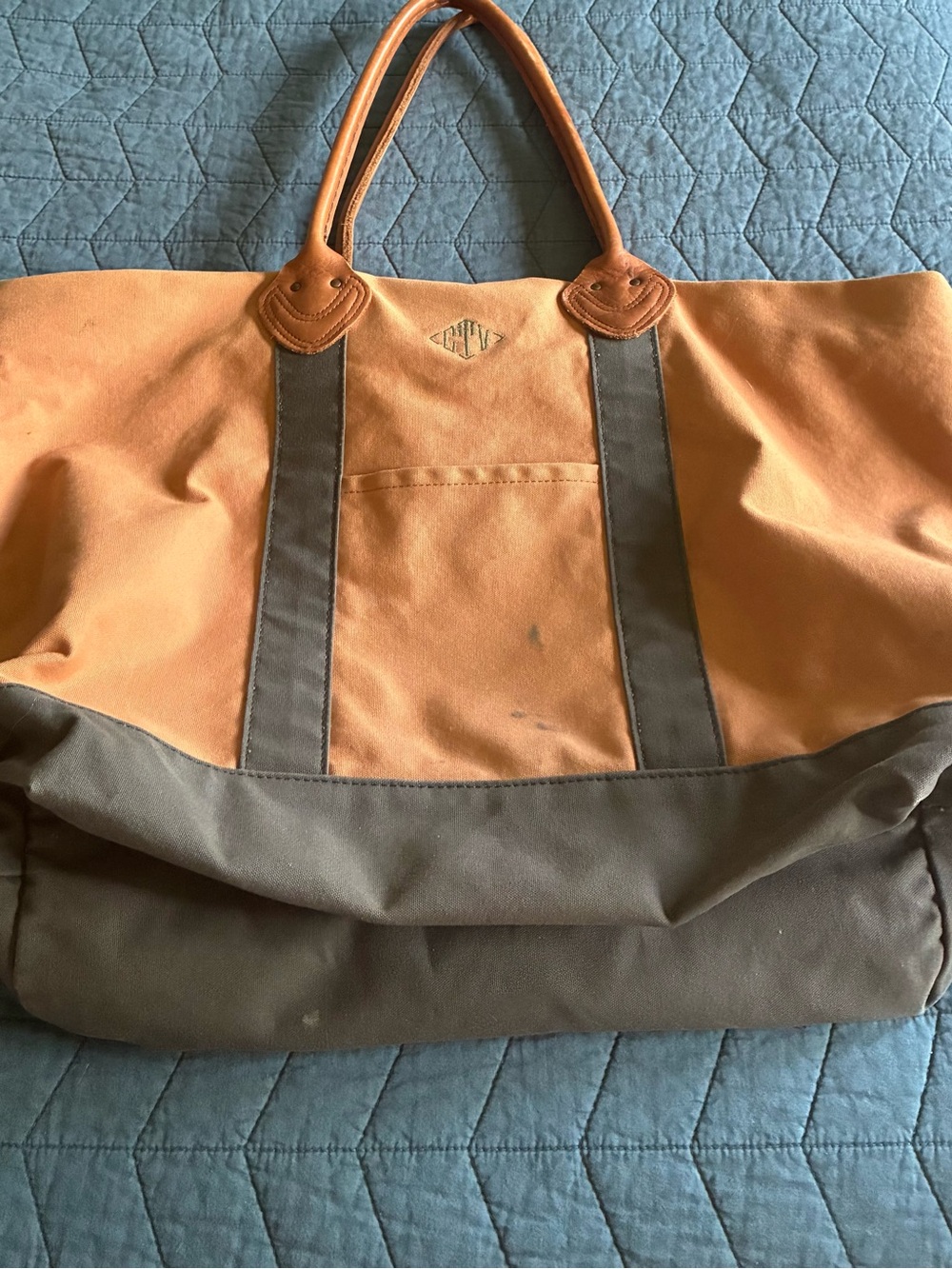 LL Bean vintage canvas tote